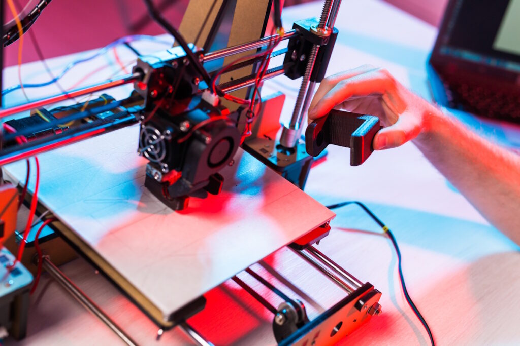 A 3d printer in action