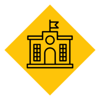 School building icon