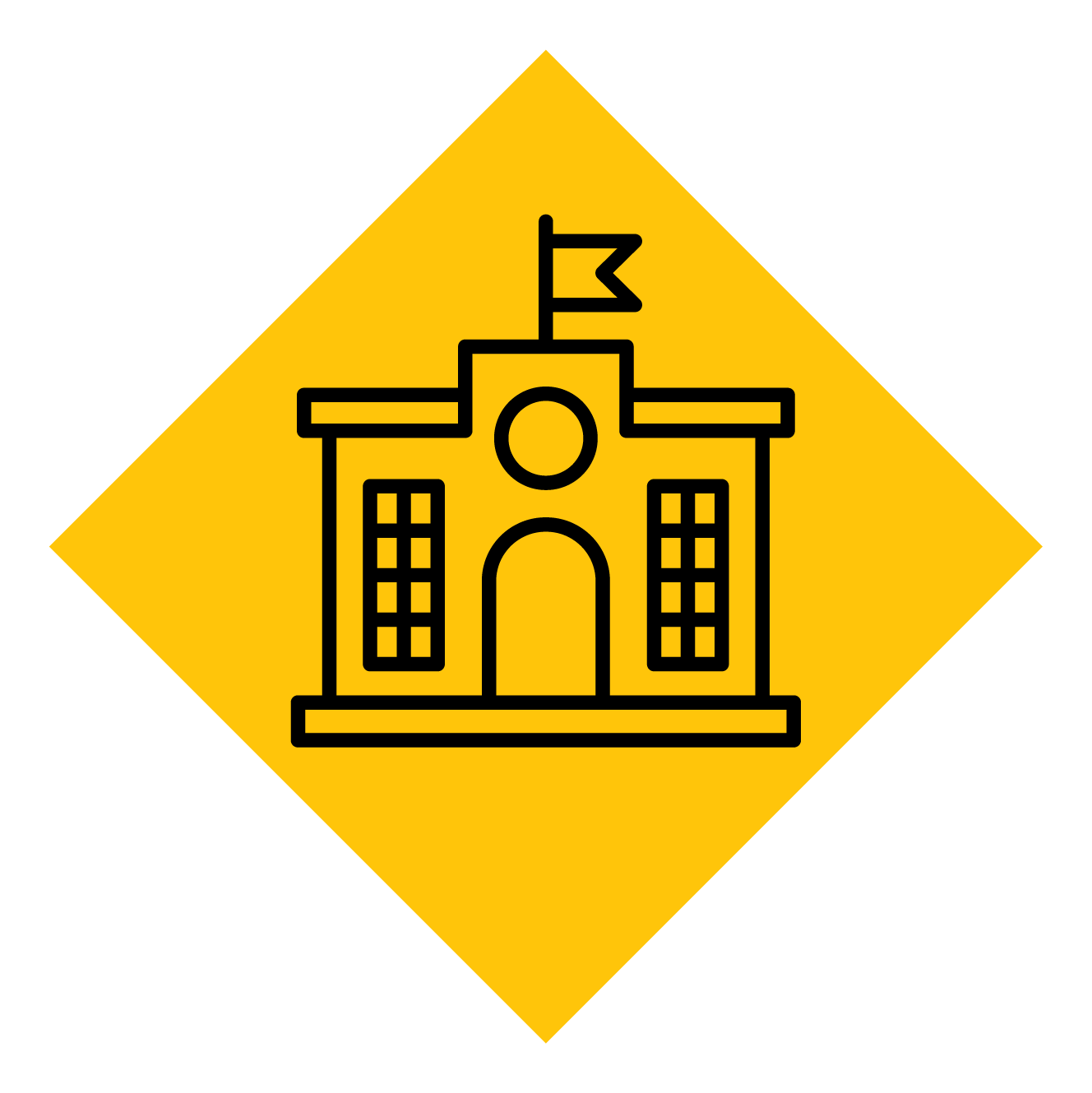 School building icon
