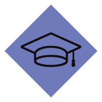 A graduation cap icon