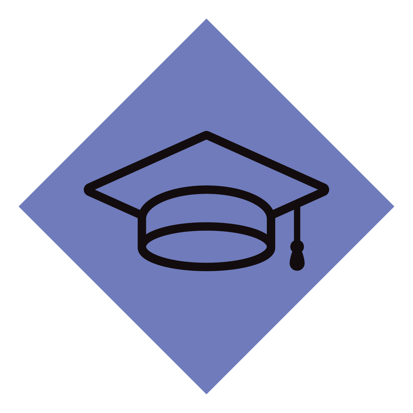A graduation cap icon